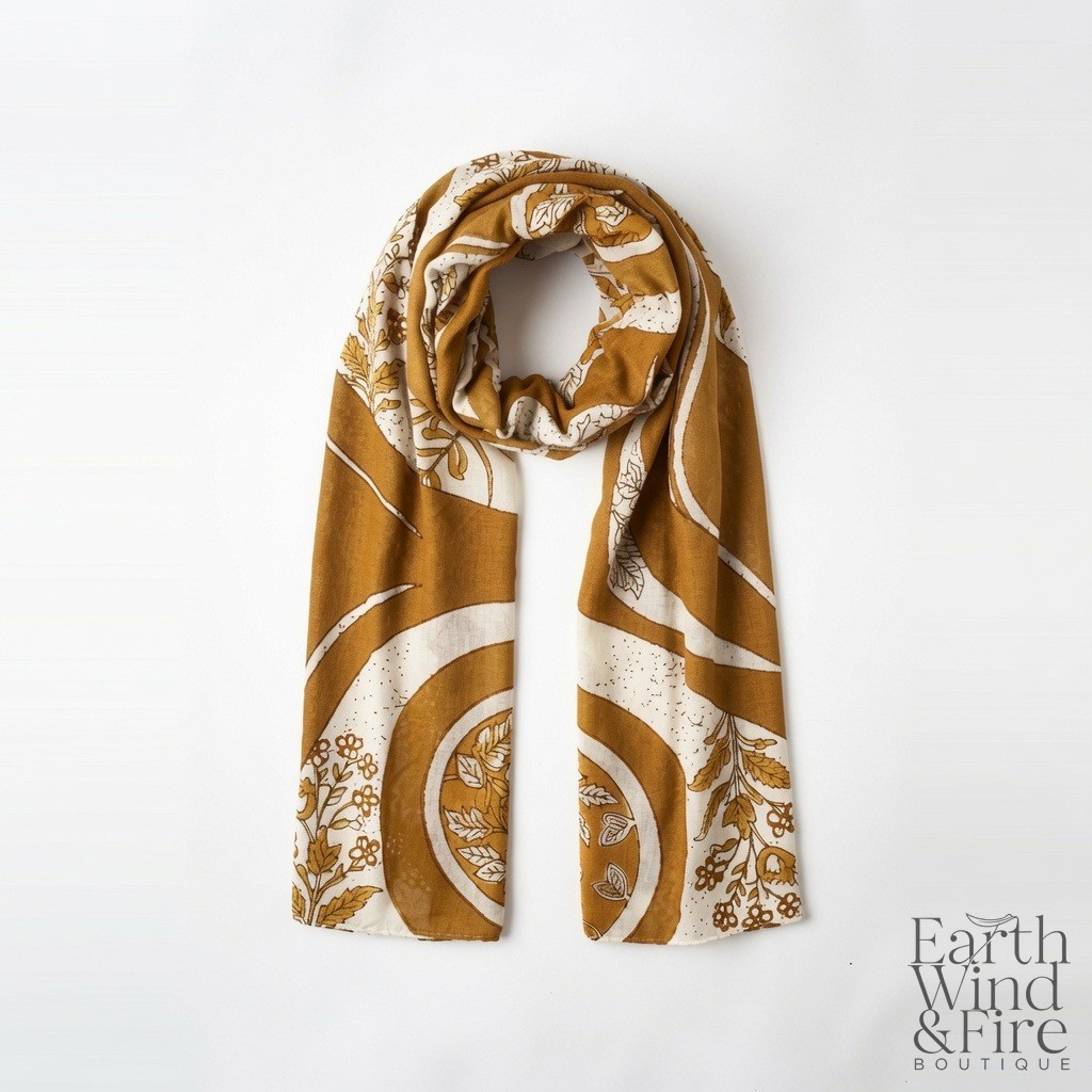 Block-Printed Cotton Scarf