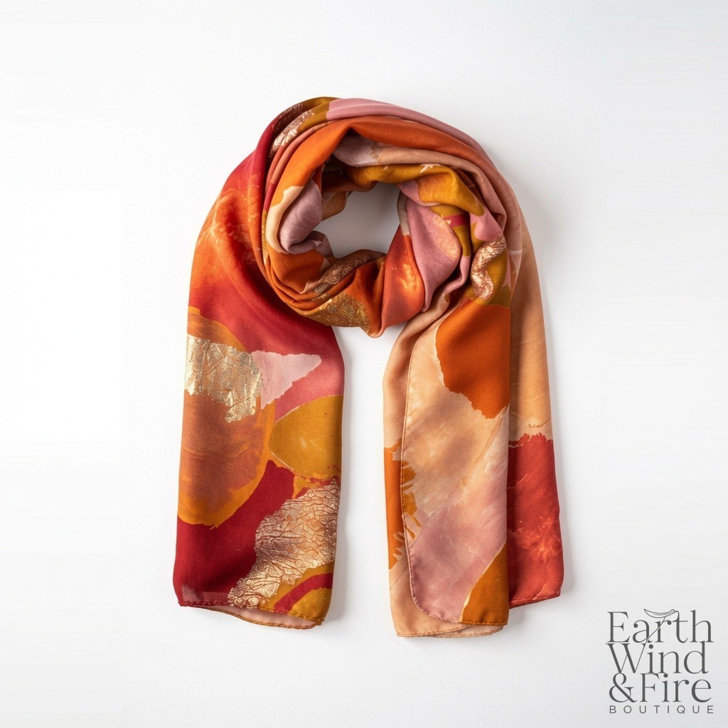 Hand-Painted Silk Scarf