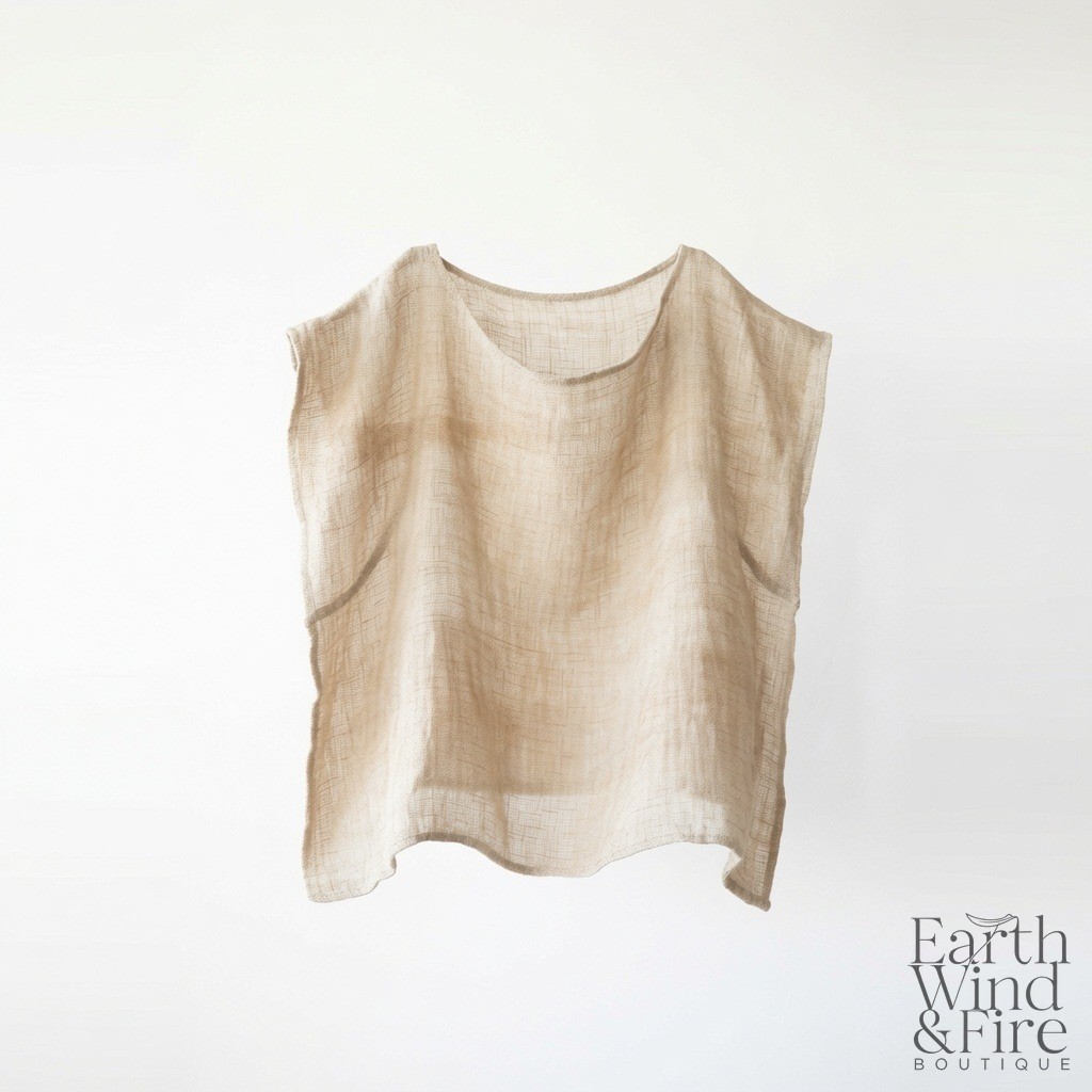 Open-Weave Linen Top