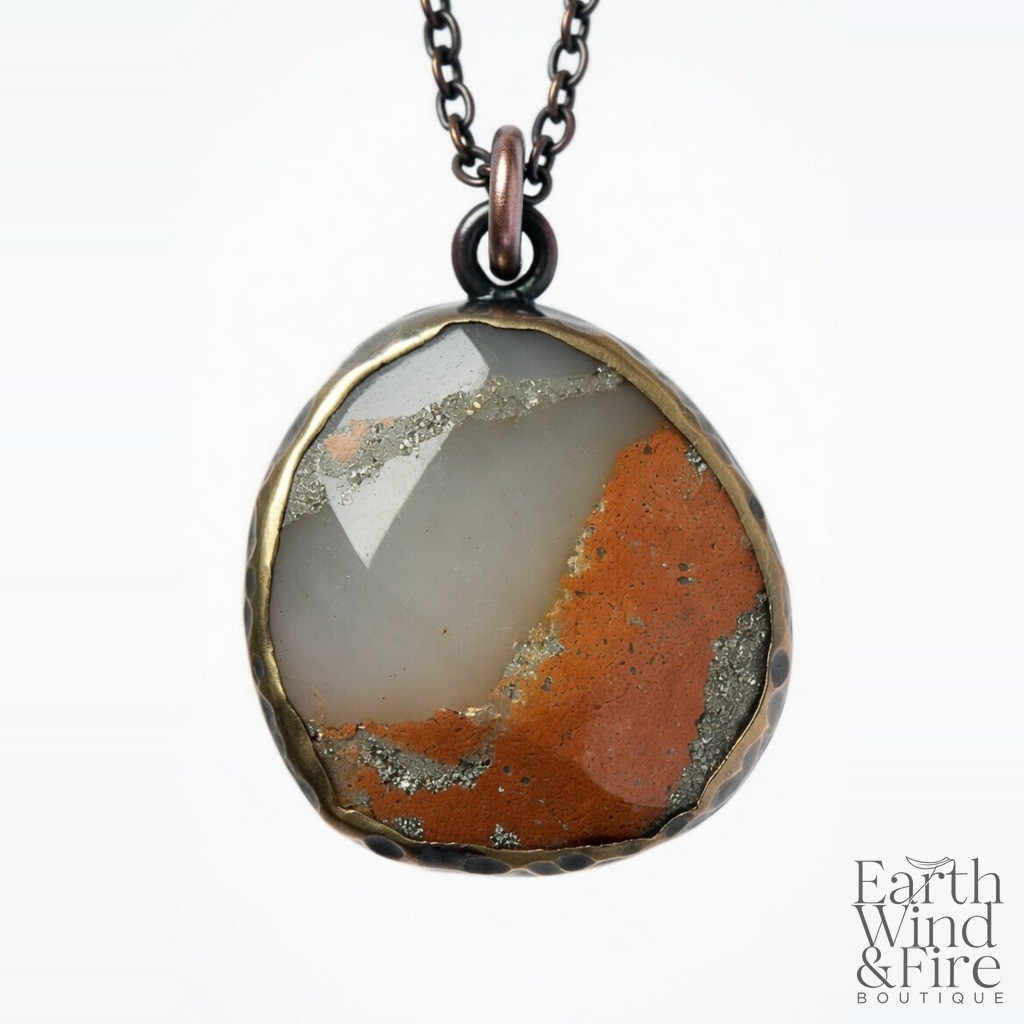 Raw Stone Pendant Necklace 3