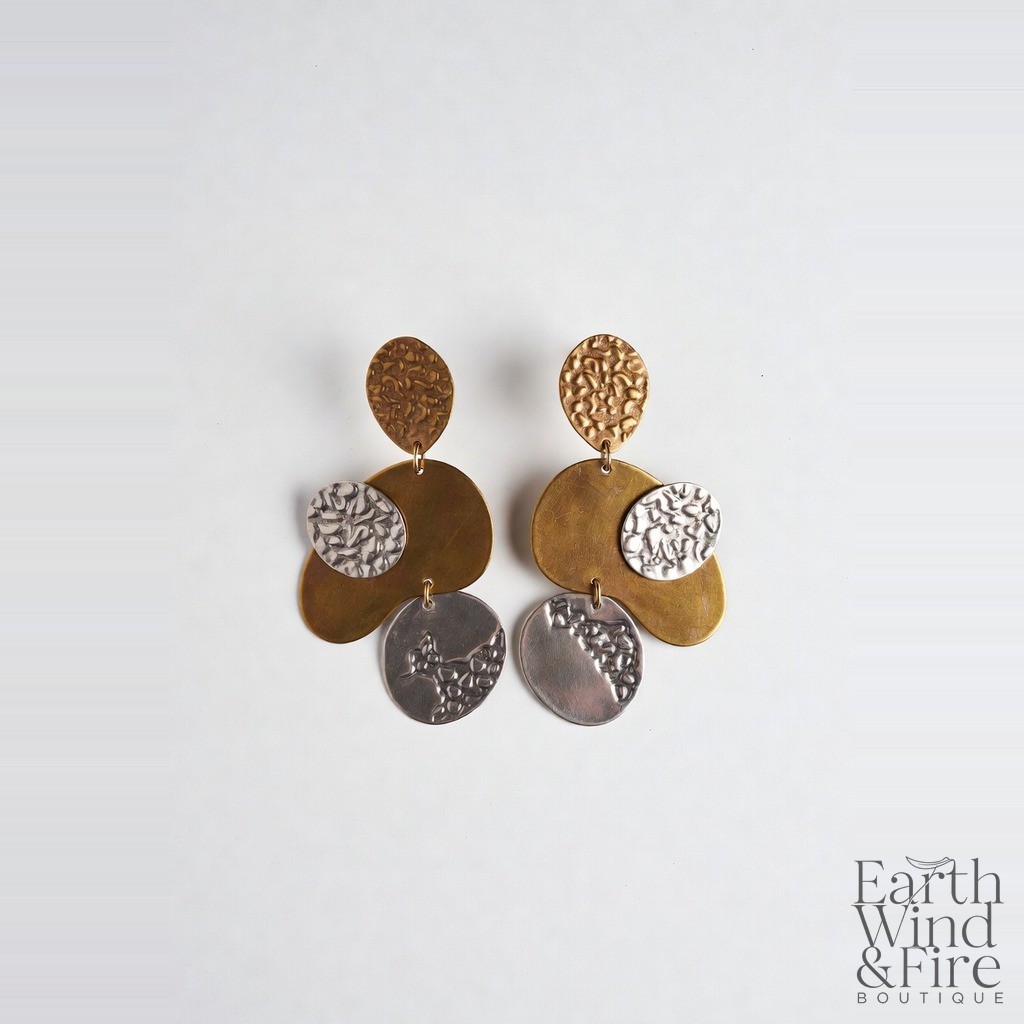 Sculptural Mixed-Metal Earrings