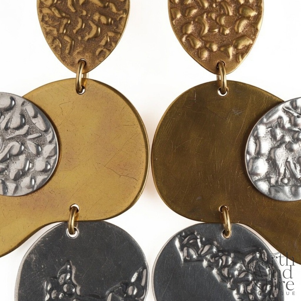 Sculptural Mixed-Metal Earrings 3