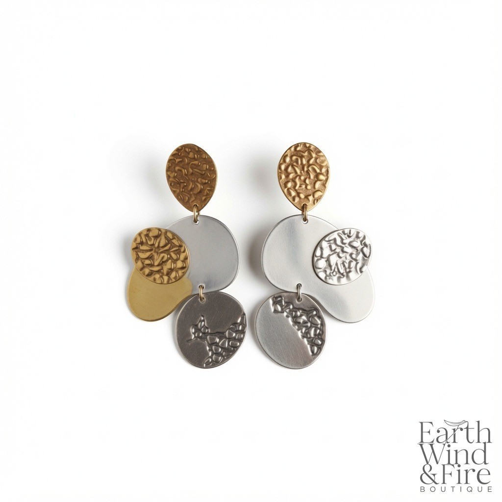 Sculptural Mixed-Metal Earrings