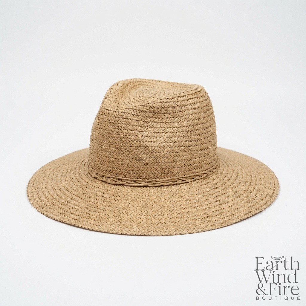 Woven Wide-Brim Market Hat